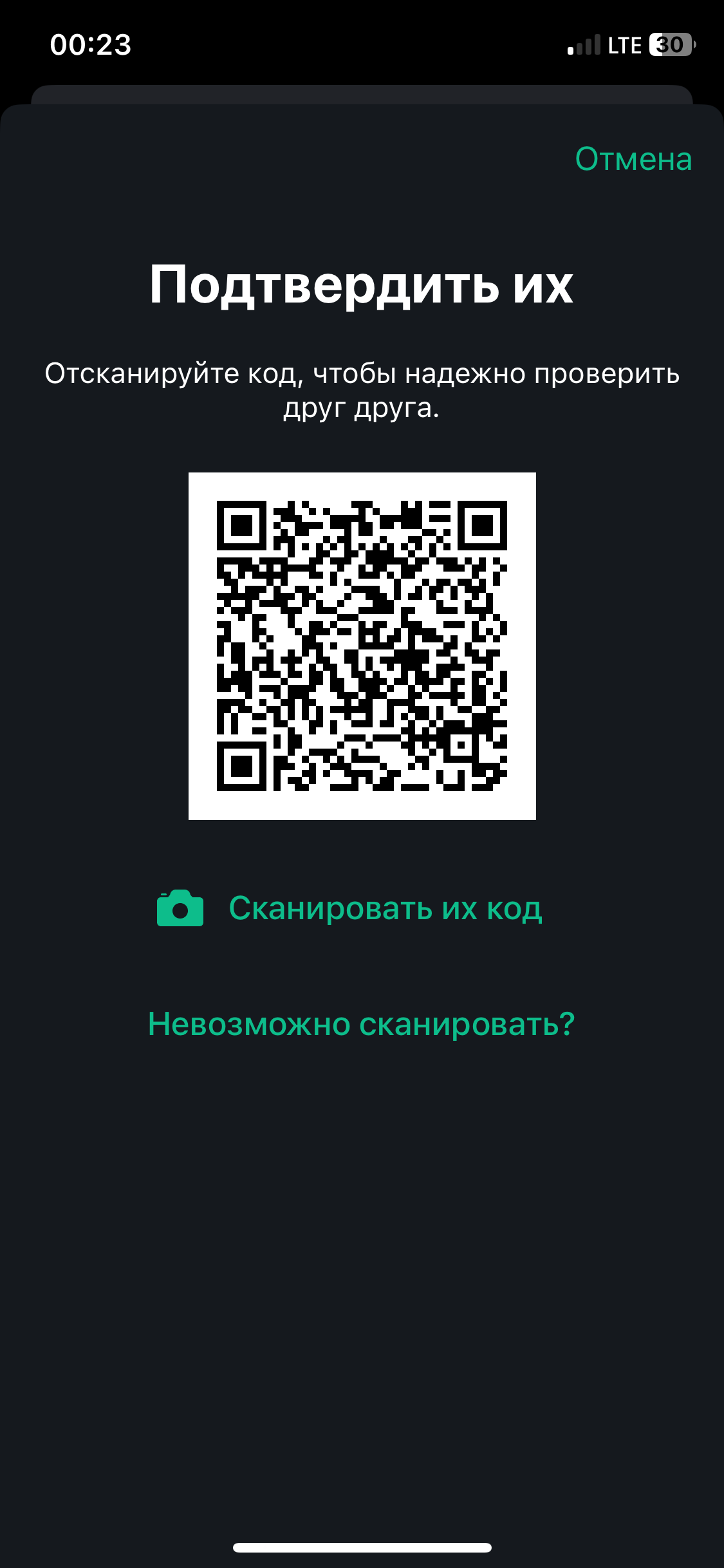 Экран подтверждения новой сессии Element через доверенное устройство